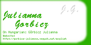 julianna gorbicz business card