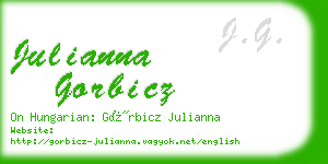 julianna gorbicz business card